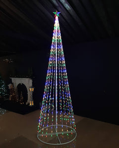 10ft LED Outdoor Tree Multi Colour Lights