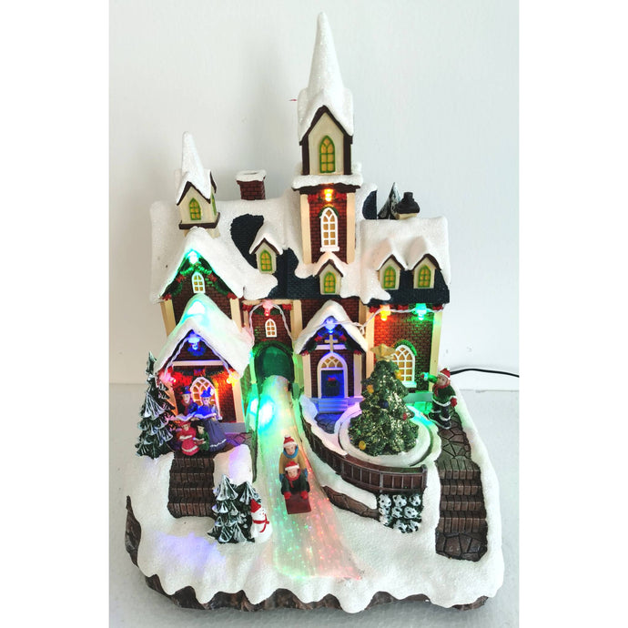 LED light up Village with Xmas Tree